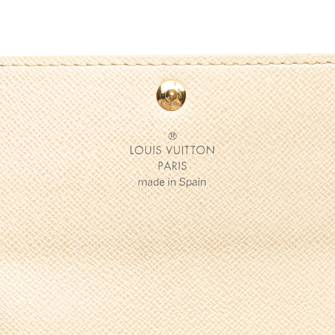 Louis Vuitton Damier Azur Sarah Long Wallet Blanc – GABY PARIS Authentique