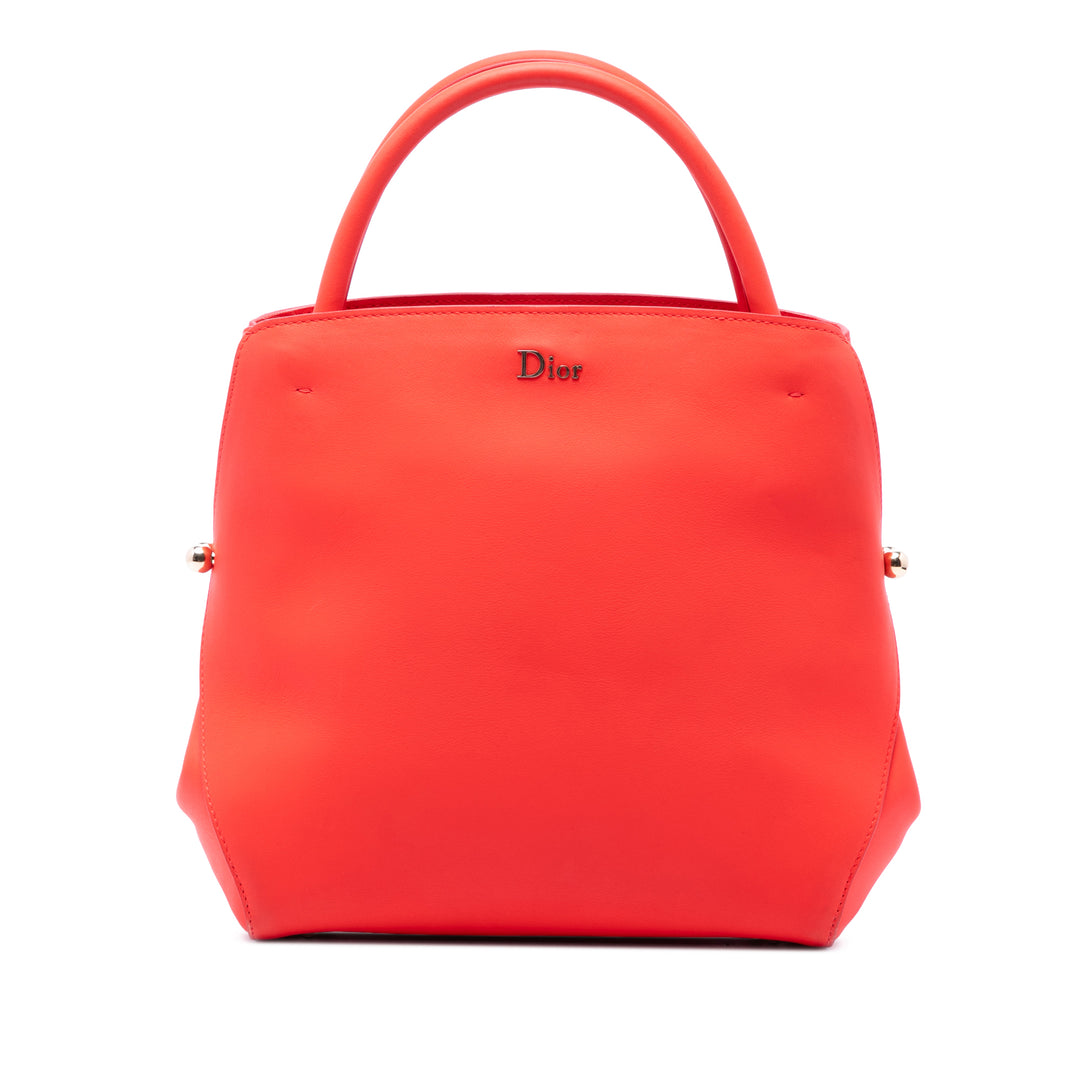 Dior Diorbar Cabas Petit Cuir de veau lisse Rouge – vue principale – GABY PARIS