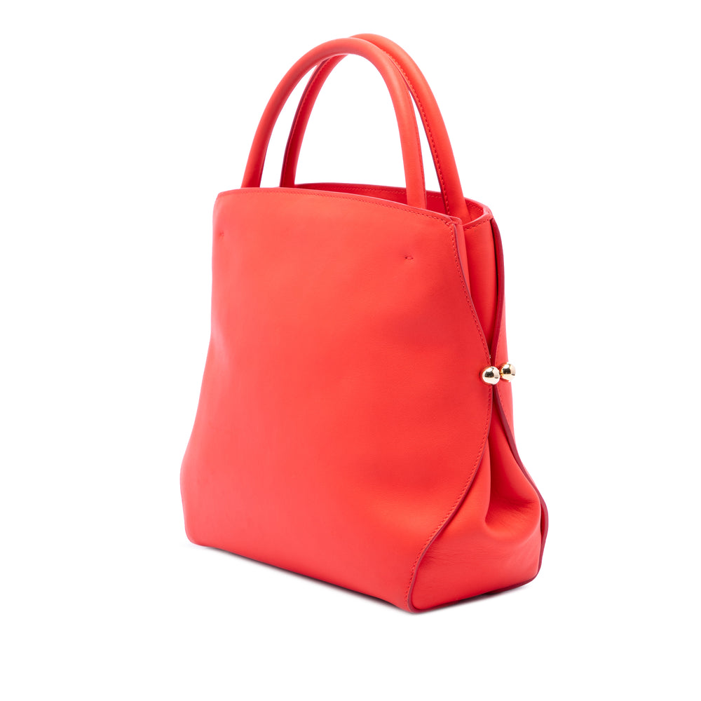 Dior Diorbar Cabas Petit Cuir de veau lisse Rouge – vue 2 – GABY PARIS