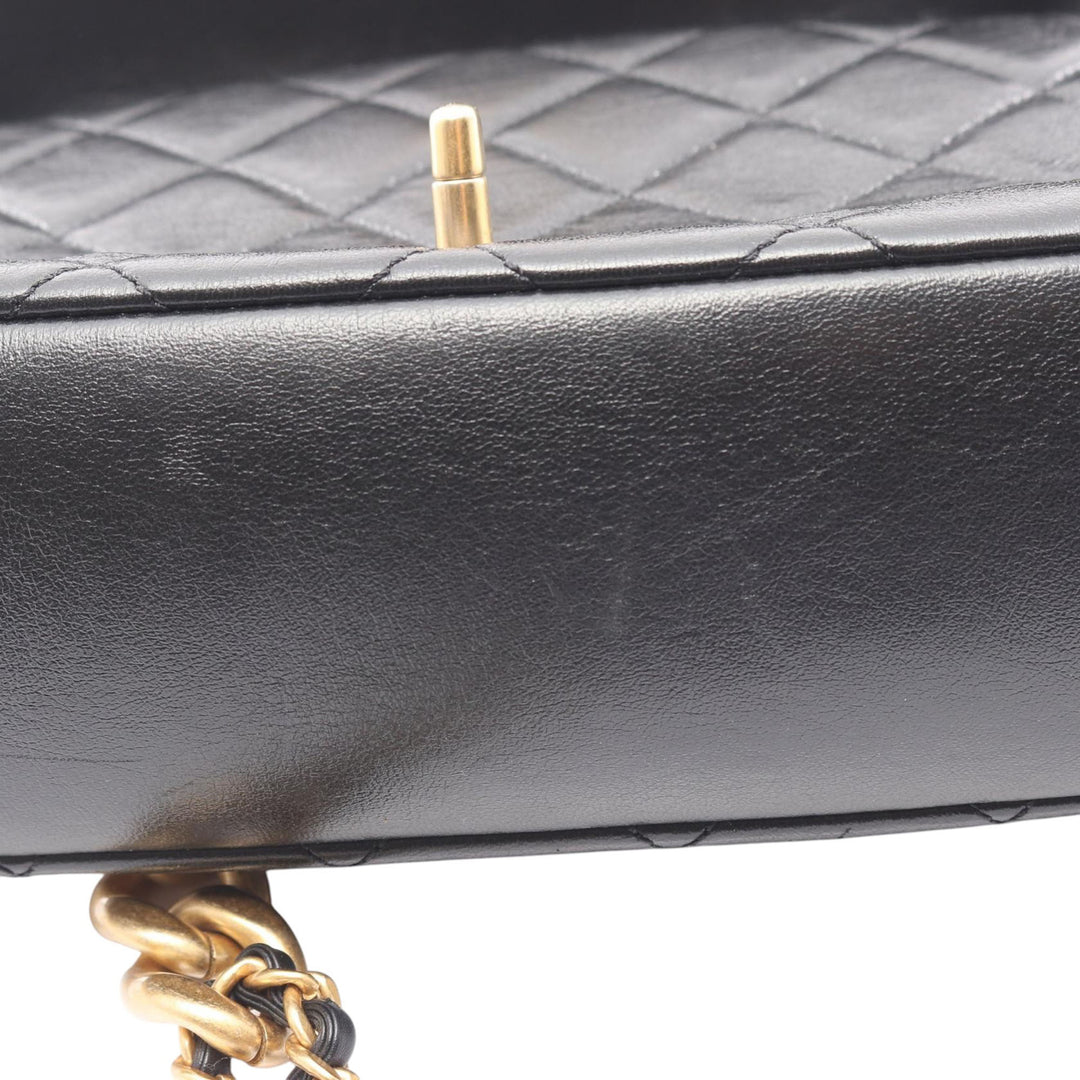 Chanel CC Matelassé Cuir d’agneau Contrast Stitch Simple rabat