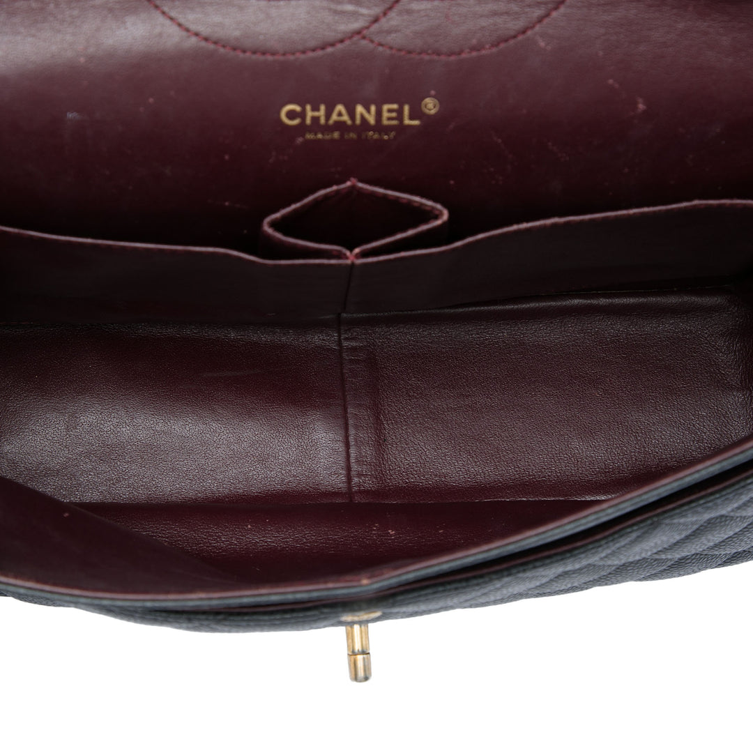 Classic Double rabat Jumbo Cuir caviar Noir