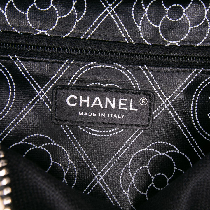 Coated Canvas Camellia Logo Camera Bag Black - Gaby Paris