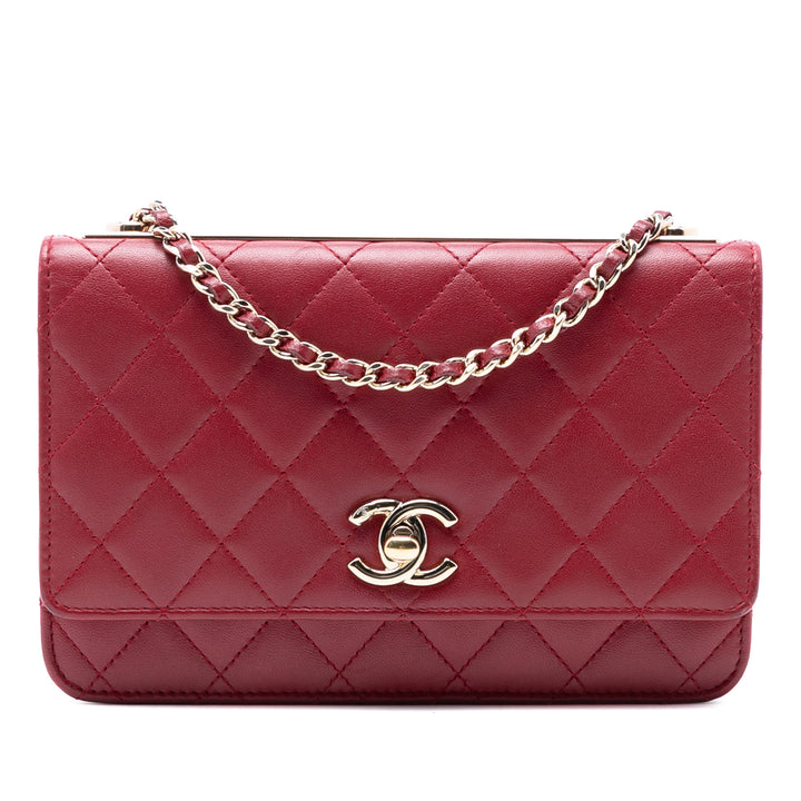 Chanel Matelassé Cuir d’agneau Trendy CC Wallet on Chain