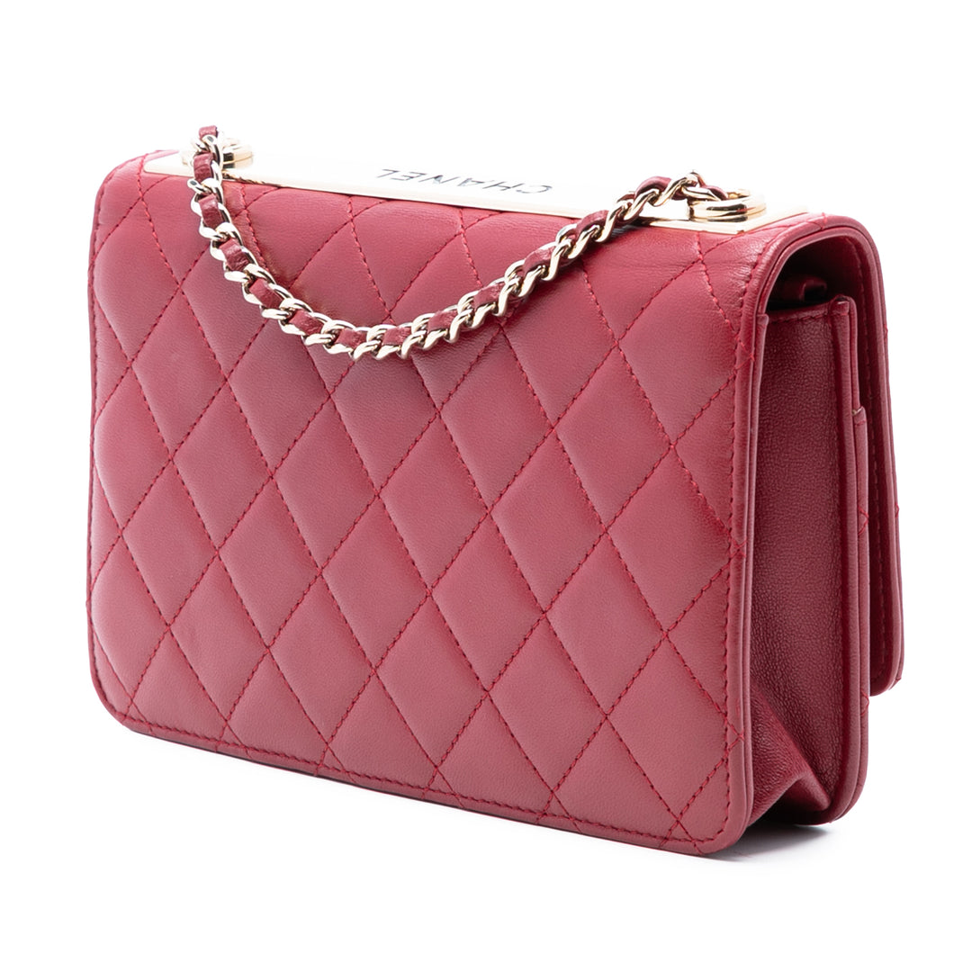 Chanel Matelassé Cuir d’agneau Trendy CC Wallet on Chain