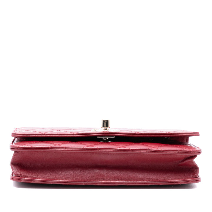 Chanel Matelassé Cuir d’agneau Trendy CC Wallet on Chain