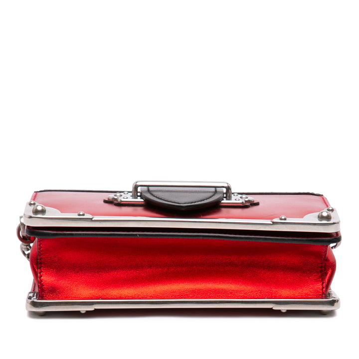 Prada Saffiano à finitions Metallic Vitello Cahier Sac