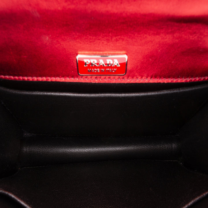 Prada Saffiano à finitions Metallic Vitello Cahier Sac