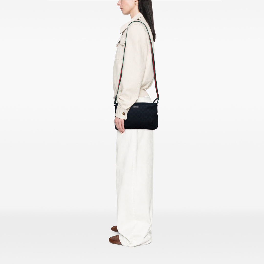 Gucci GG Toile Web Sac porté croisé Noir