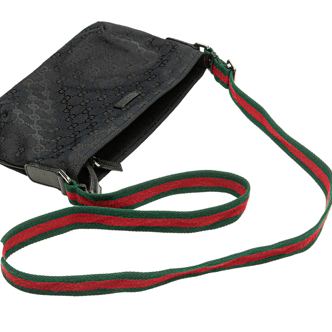 Gucci GG Toile Web Sac porté croisé Noir