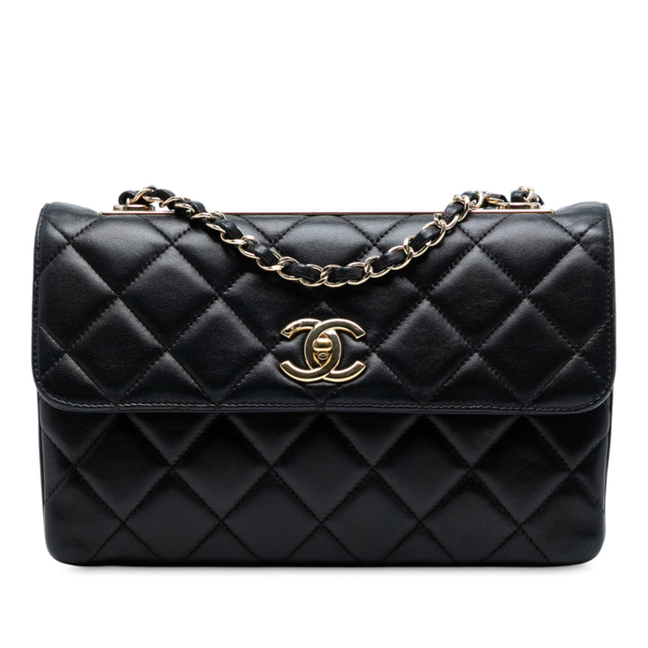 Chanel Medium Quilted Cuir d’agneau Trendy CC Flap Noir – GABY PARIS Authentique