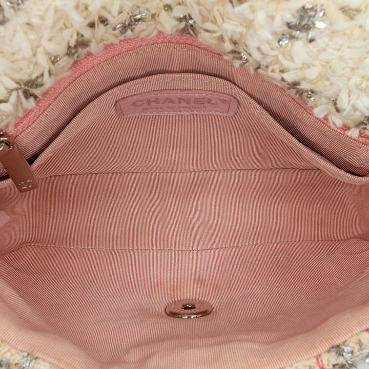 Chanel Mini Rectangular Classic Tweed Simple rabat Rose
