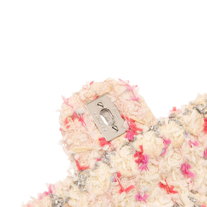 Chanel Mini Rectangular Classic Tweed Simple rabat Rose