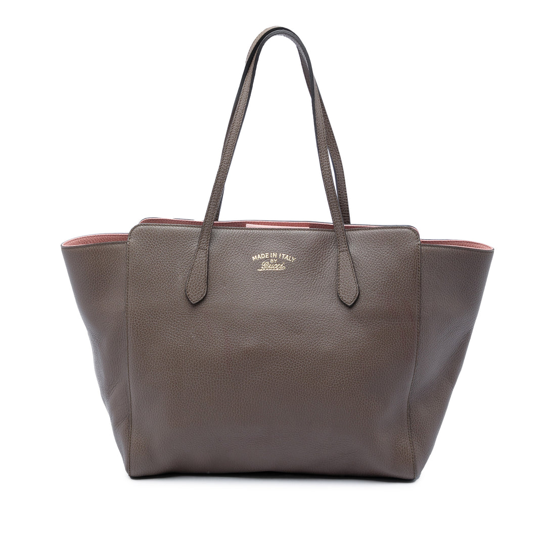 Gucci Cabas Swing Moyen Cuir de veau Marron – vue principale – GABY PARIS