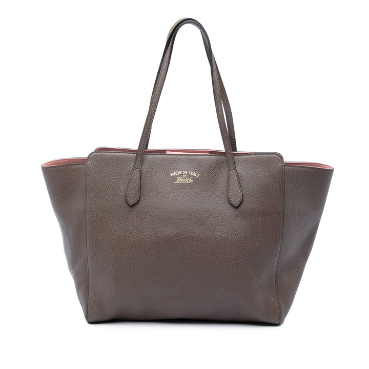 Gucci Cabas Swing Moyen Cuir de veau Marron – vue principale – GABY PARIS