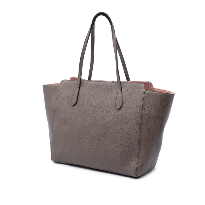 Gucci Cabas Swing Moyen Cuir de veau Marron – vue 2 – GABY PARIS