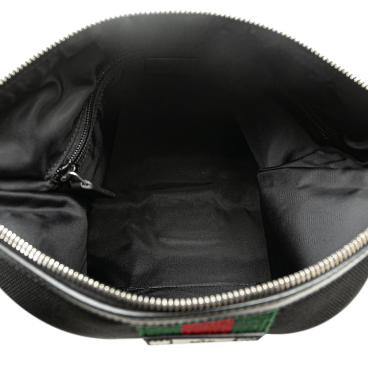 Techno Canvas Web Messenger Bag Black - Gaby Paris