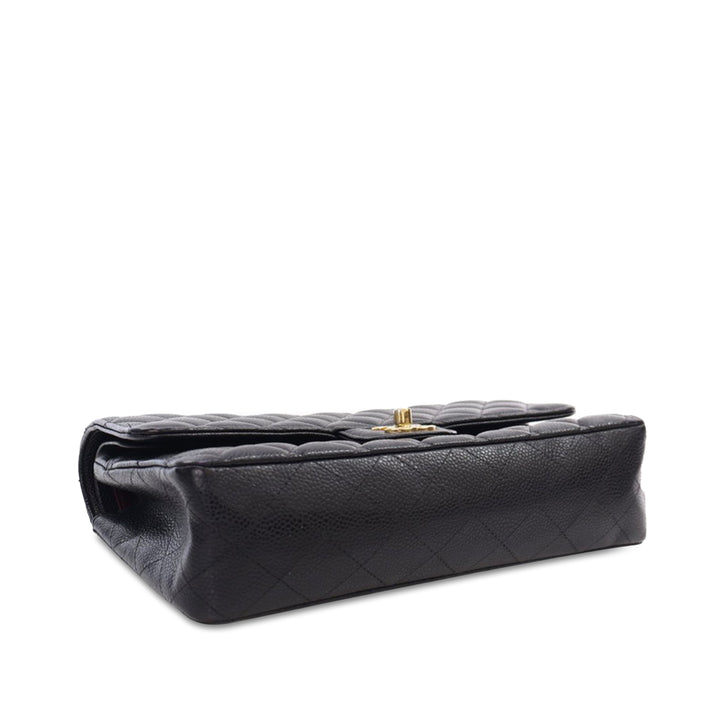 Medium Classic Caviar Double Flap Black - Gaby Paris