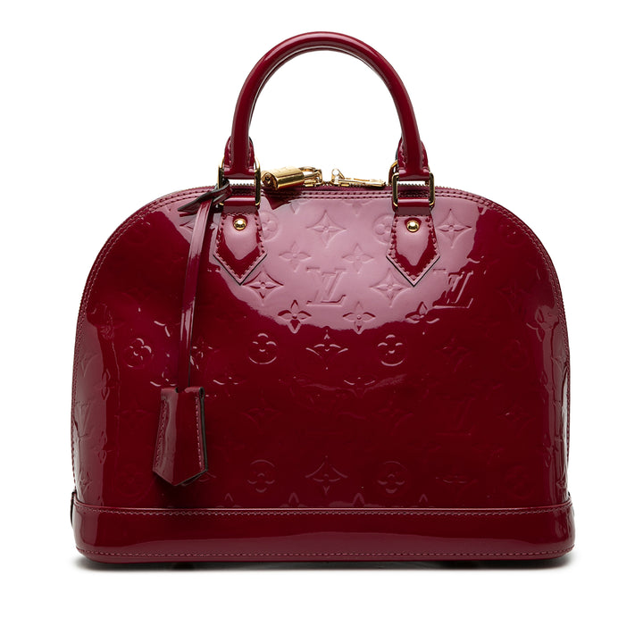Alma PM Cuir verni Monogram Rouge
