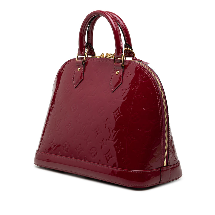 Alma PM Cuir verni Monogram Rouge