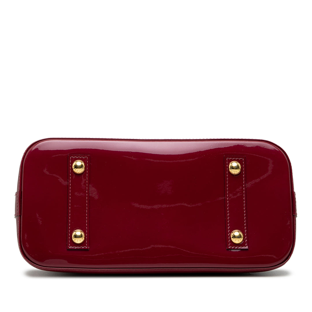 Alma PM Cuir verni Monogram Rouge
