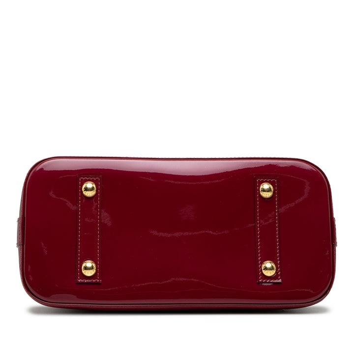 Alma PM Cuir verni Monogram Rouge