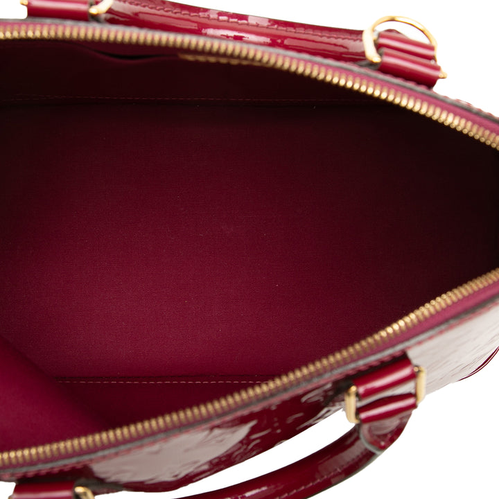 Alma PM Cuir verni Monogram Rouge