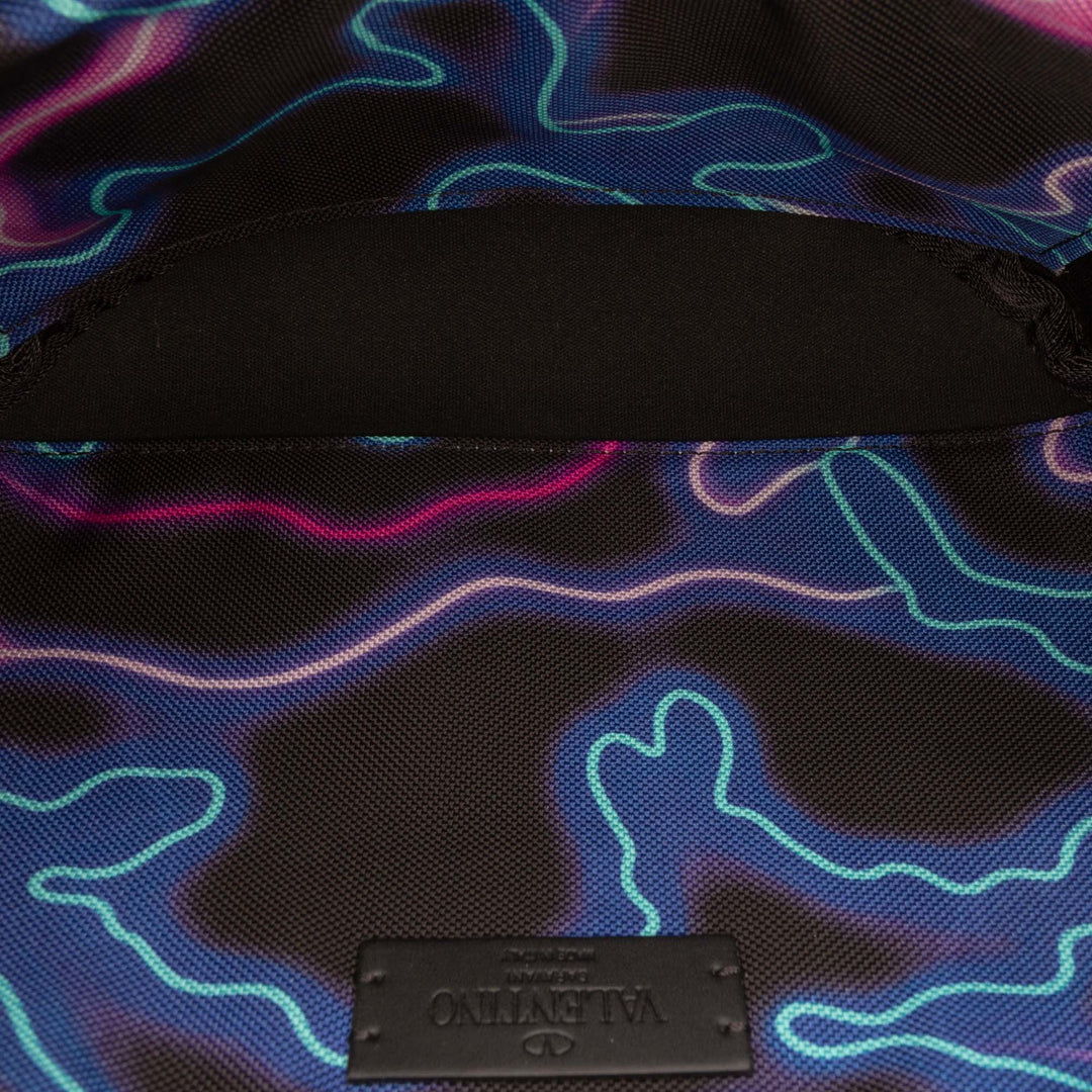 VLTN Neon Camouflage Imprimé Sac ceinture Noir