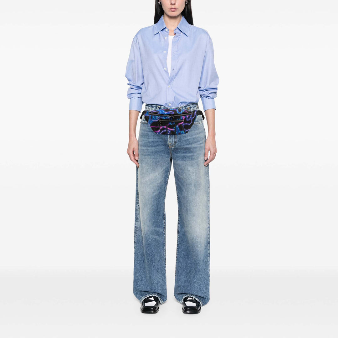 VLTN Neon Camouflage Imprimé Sac ceinture Noir