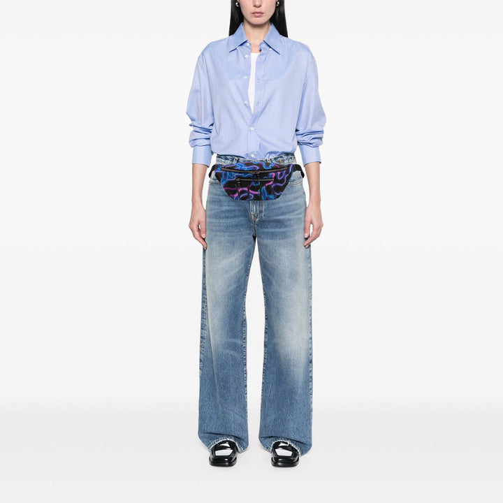 VLTN Neon Camouflage Imprimé Sac ceinture Noir