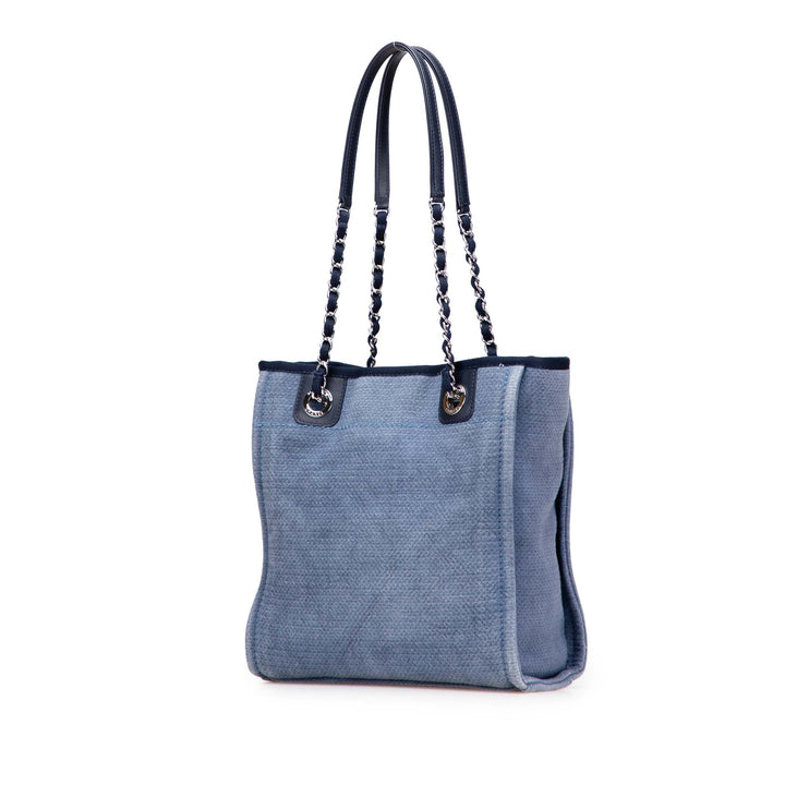Mini Canvas Deauville Tote Blue - Gaby Paris