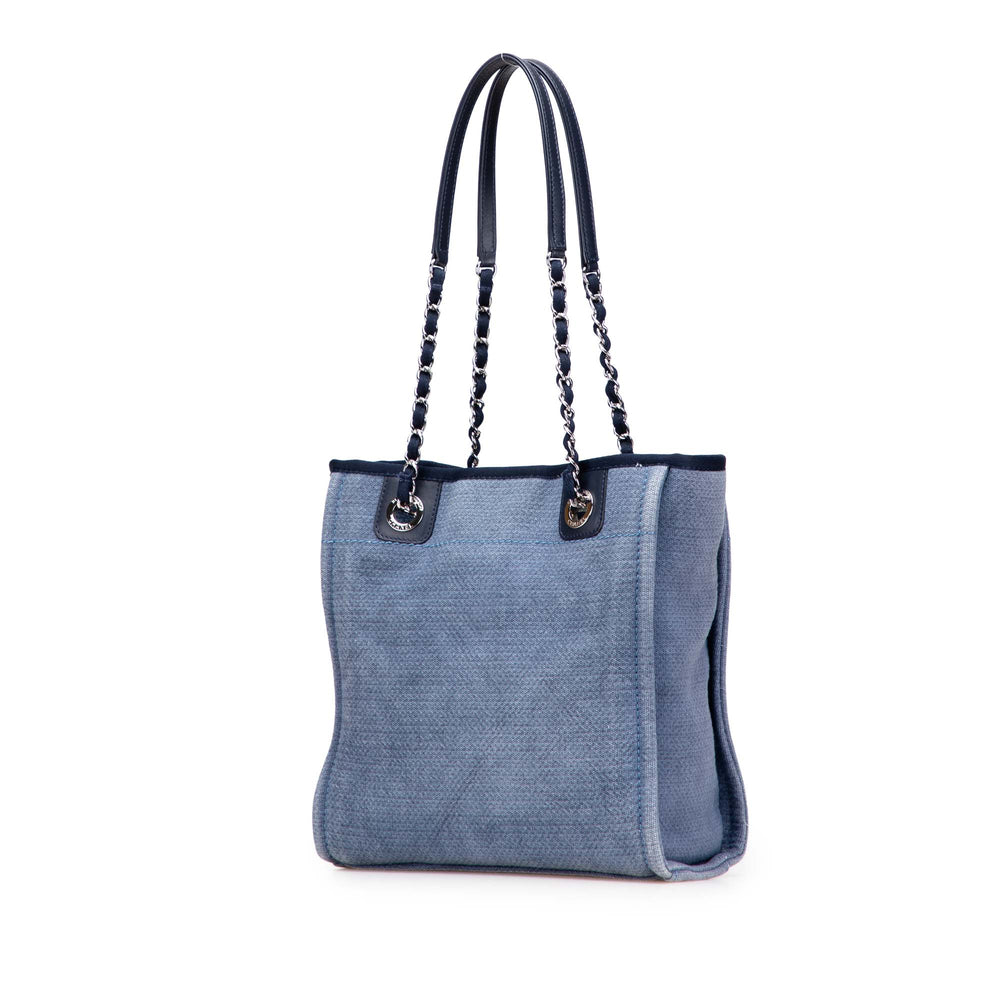 Mini Canvas Deauville Tote Blue - Gaby Paris