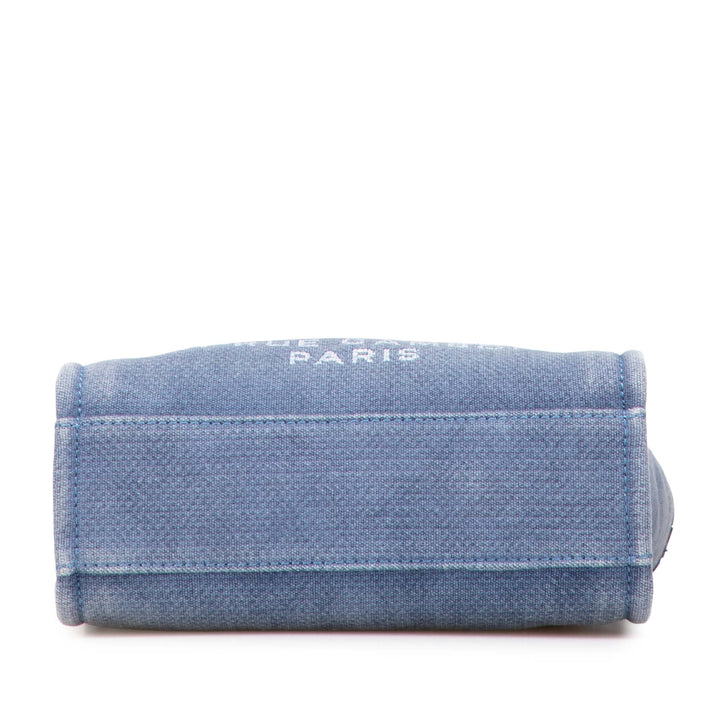 Mini Canvas Deauville Tote Blue - Gaby Paris