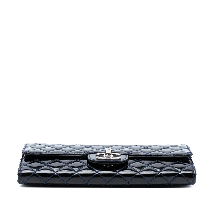 Chanel CC Matelassé Cuir verni East West Wallet on Chain