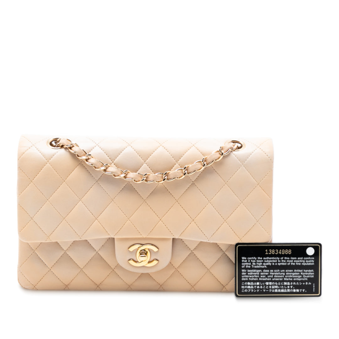 Chanel Medium Classic Cuir d’agneau Double rabat