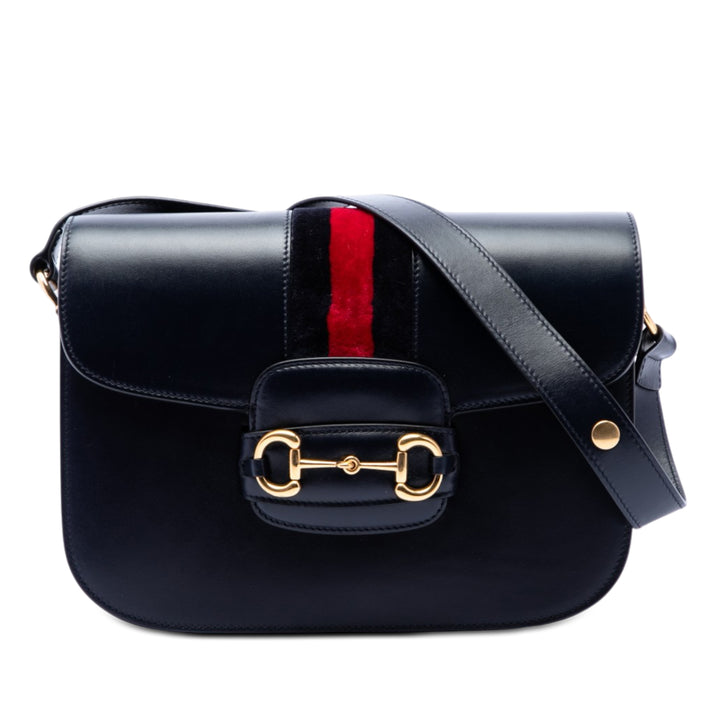 Gucci Medium Cuir Web 1955 Horsebit Sac bandoulière