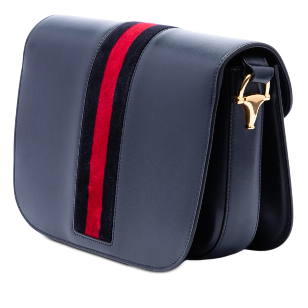 Gucci Medium Cuir Web 1955 Horsebit Sac bandoulière