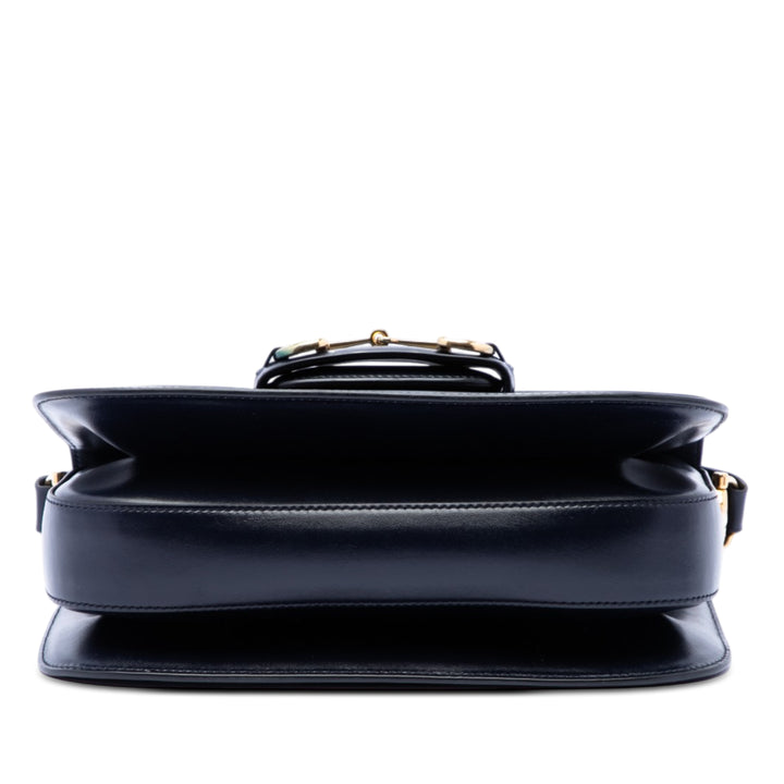 Gucci Medium Cuir Web 1955 Horsebit Sac bandoulière