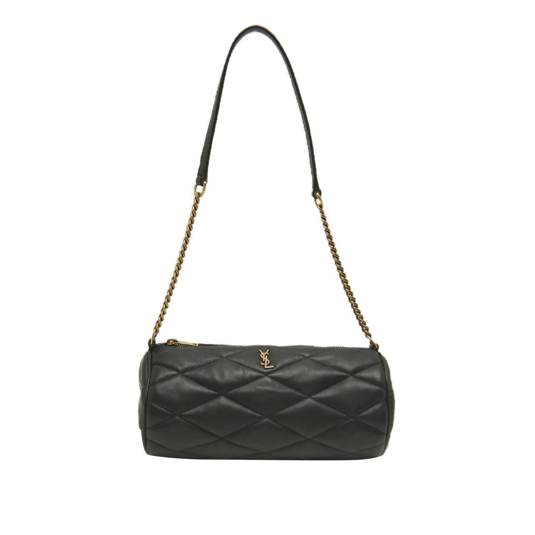 Matelassé Sade Tube Sac Mini Cuir d'agneau Noir