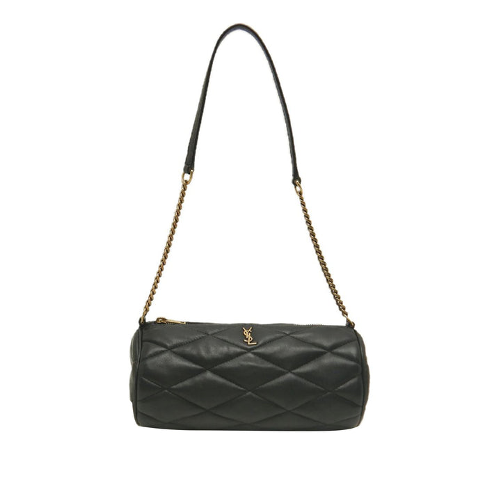 Matelassé Sade Tube Sac Mini Cuir d'agneau Noir