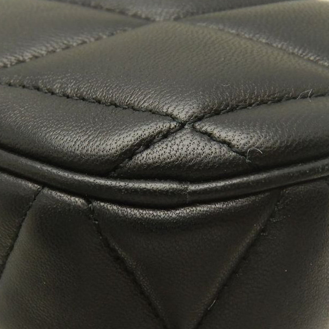 Matelassé Sade Tube Sac Mini Cuir d'agneau Noir