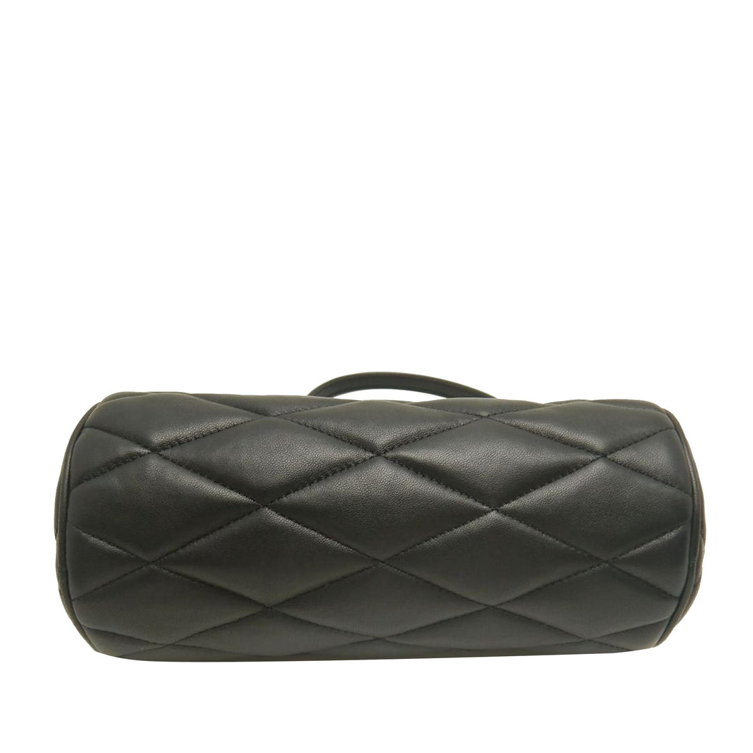 Matelassé Sade Tube Sac Mini Cuir d'agneau Noir
