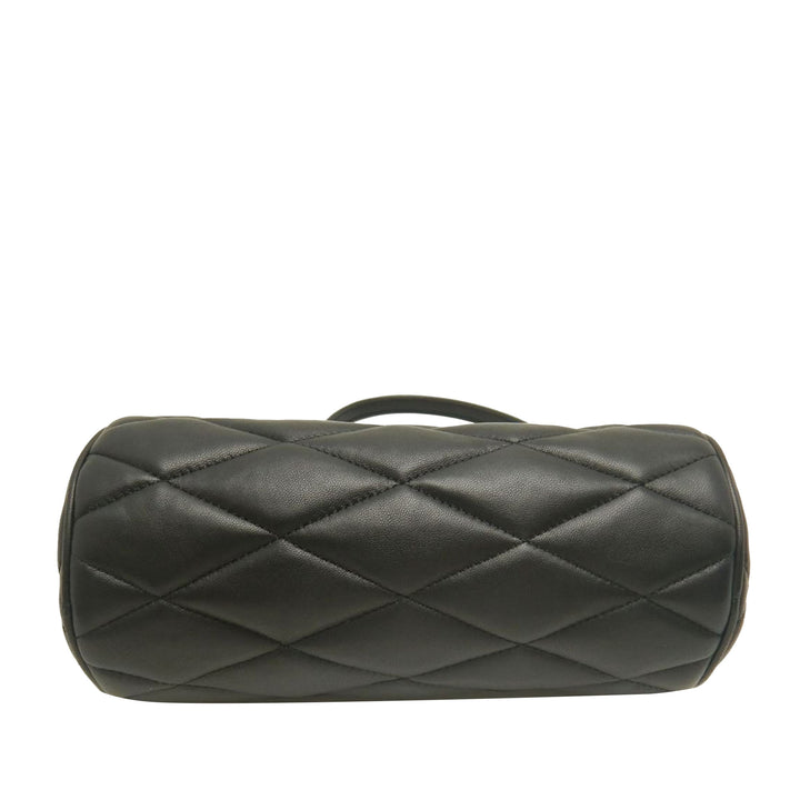 Matelassé Sade Tube Sac Mini Cuir d'agneau Noir