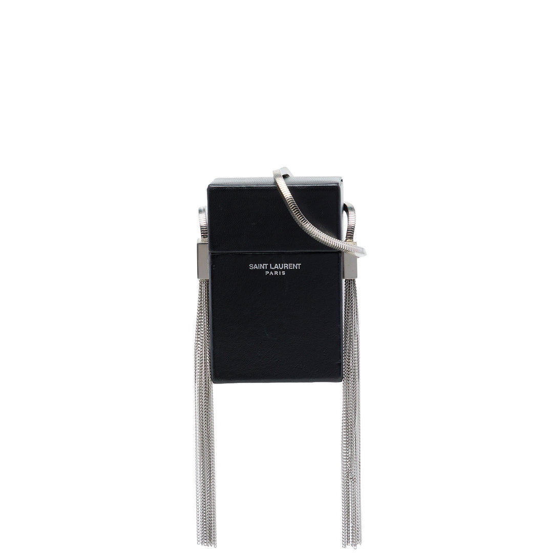 Saint Laurent Smoking Sac boîte Mini Cuir d'agneau Noir