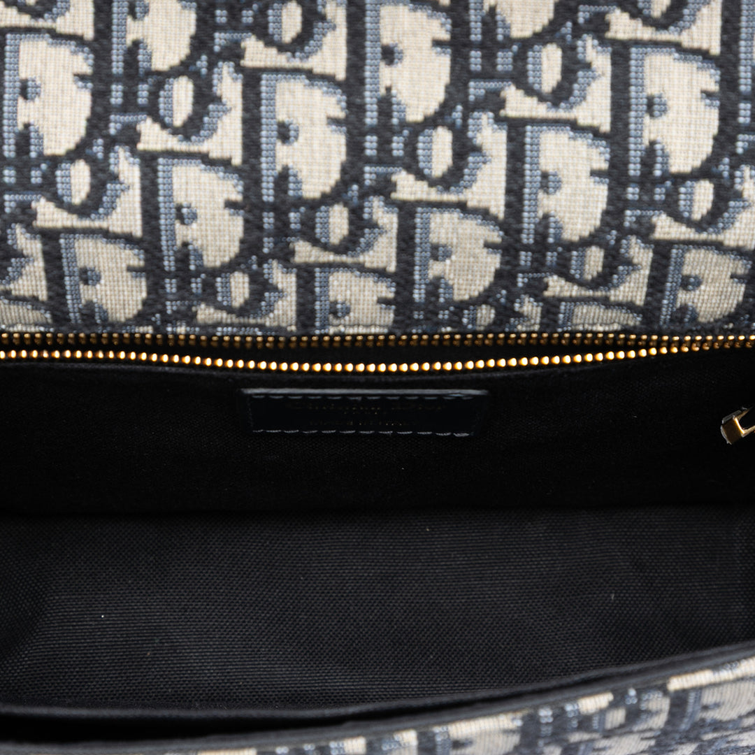 Dior Oblique Toile 30 Montaigne à rabat
