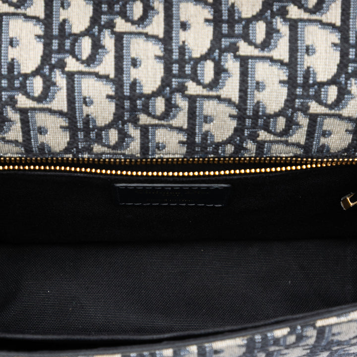 Dior Oblique Toile 30 Montaigne à rabat