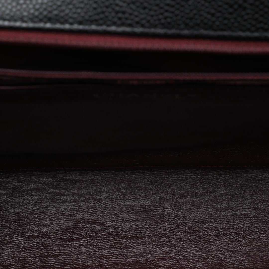 Classic Rabat simple Jumbo Cuir caviar Noir
