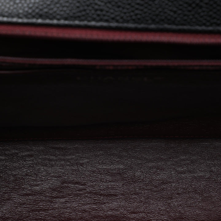 Classic Rabat simple Jumbo Cuir caviar Noir