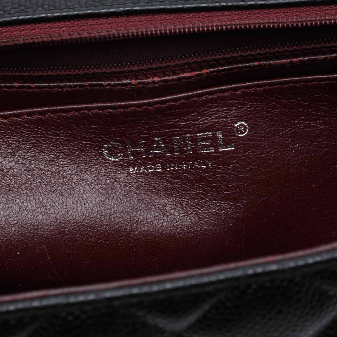 Classic Rabat simple Jumbo Cuir caviar Noir