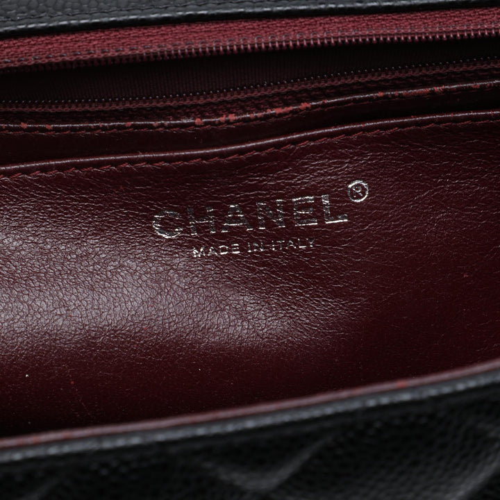 Classic Rabat simple Jumbo Cuir caviar Noir