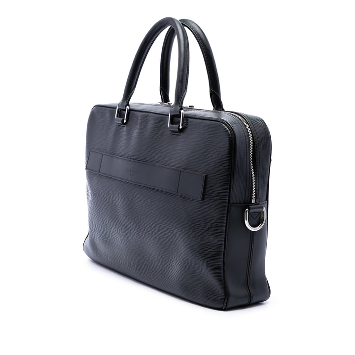 Louis Vuitton Brooks Porte-documents Épi Noir – vue 2 – GABY PARIS